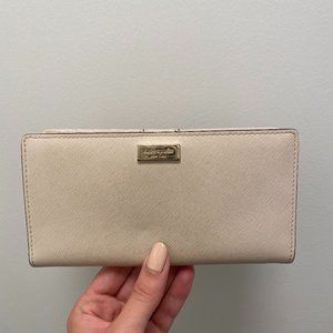 Cream Kate Spade Wallet